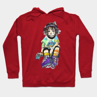 roller skate kid Hoodie